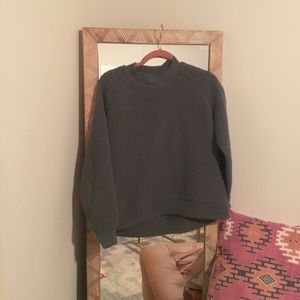 Old Navy Green Fuzzy Crew Sweatshirt